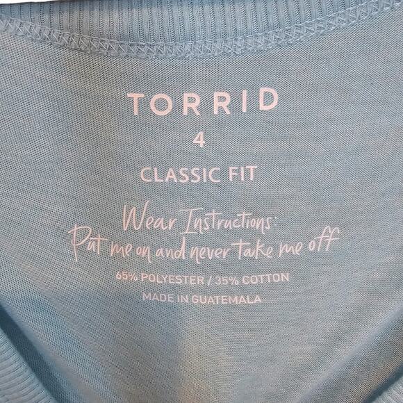 Torrid Tank V Neck Tank Top Women 4X Blue Sleeveless Tank Top Plus Size Top NEW - Picture 5 of 8